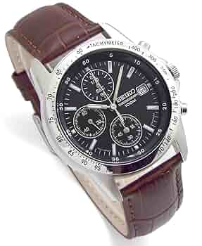 SEIKO クロノグラフ 腕時計 本革ベルトセット   SND375P-BK Amazon.co.jp: SEIKO クロノグラフ 腕時計 本革ベルトセット